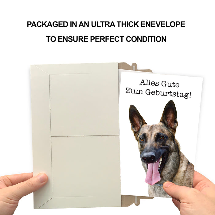 Funny Dog Birthday Card Pun With  German Shepherd