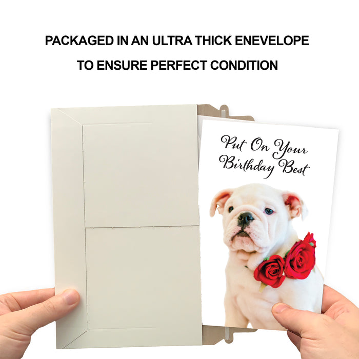 Funny Dog Birthday Card Pun With Bulldog