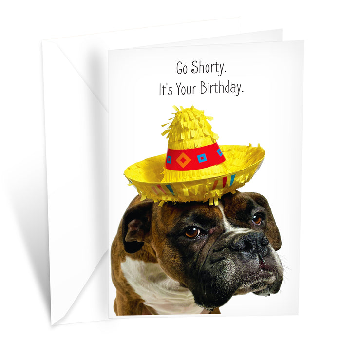 Funny Dog Birthday Card Pun With Boxer