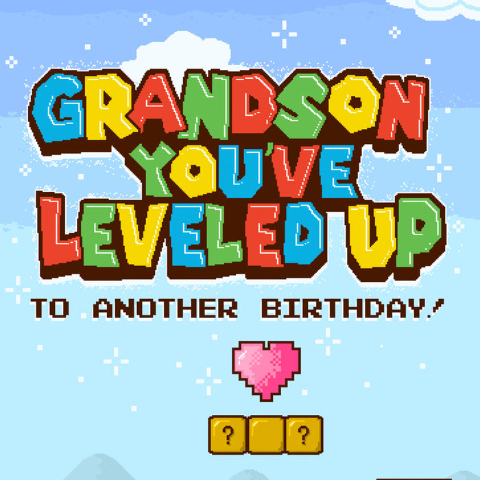 Grandson Birthday Card Video Game Theme