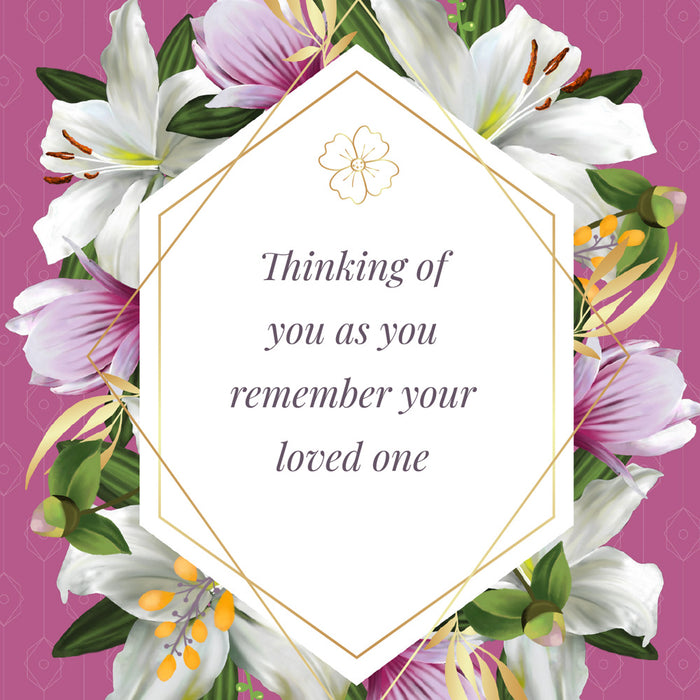 Sympathy Card Pink Flowers