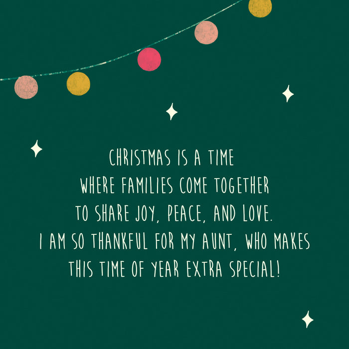 Christmas Card For Aunt