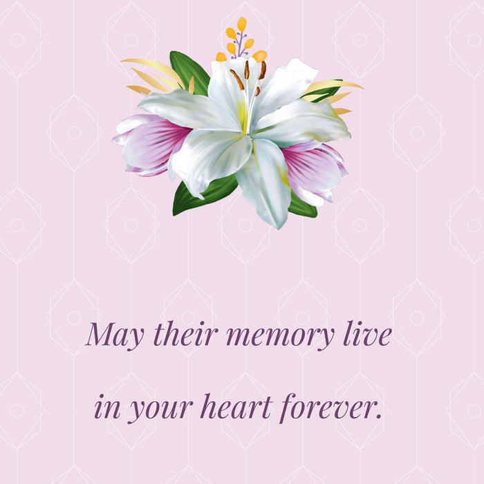 Sympathy Card Pink Flowers