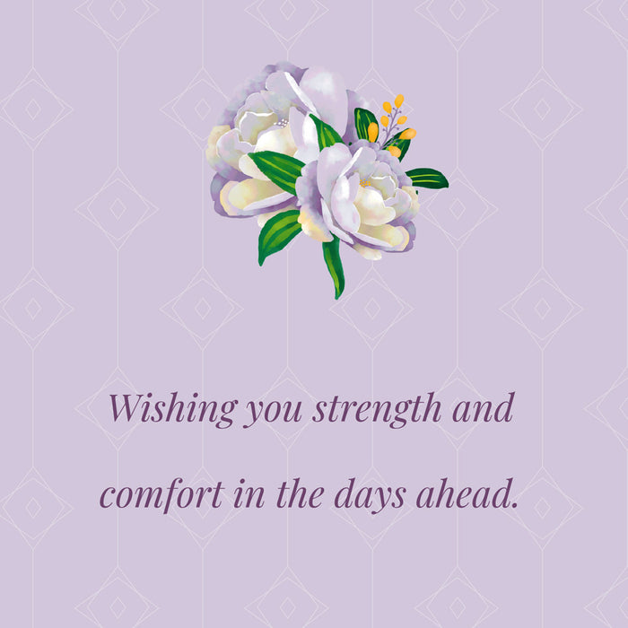 Sympathy Card Purple Flowers