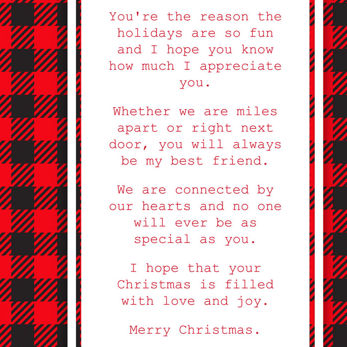 Christmas Card For Sister