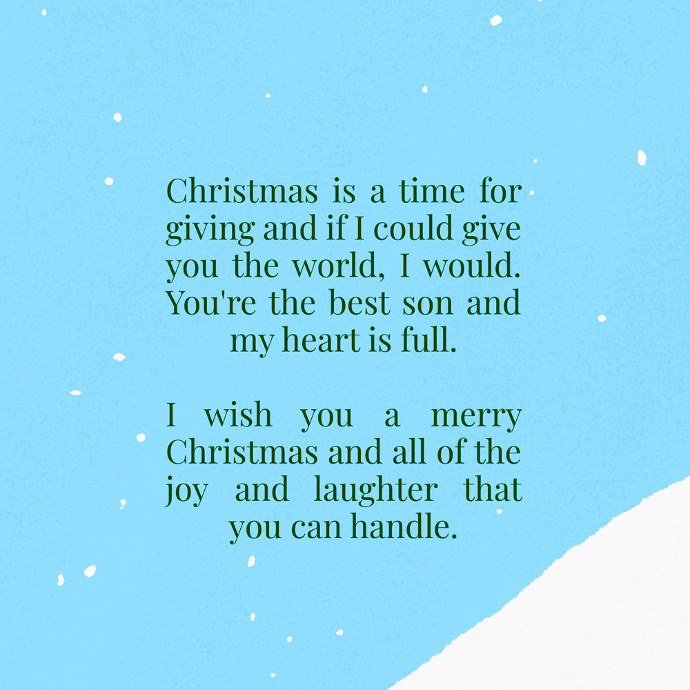 Christmas Card For Son