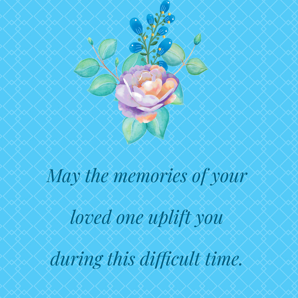 Sympathy Card Blue Flowers