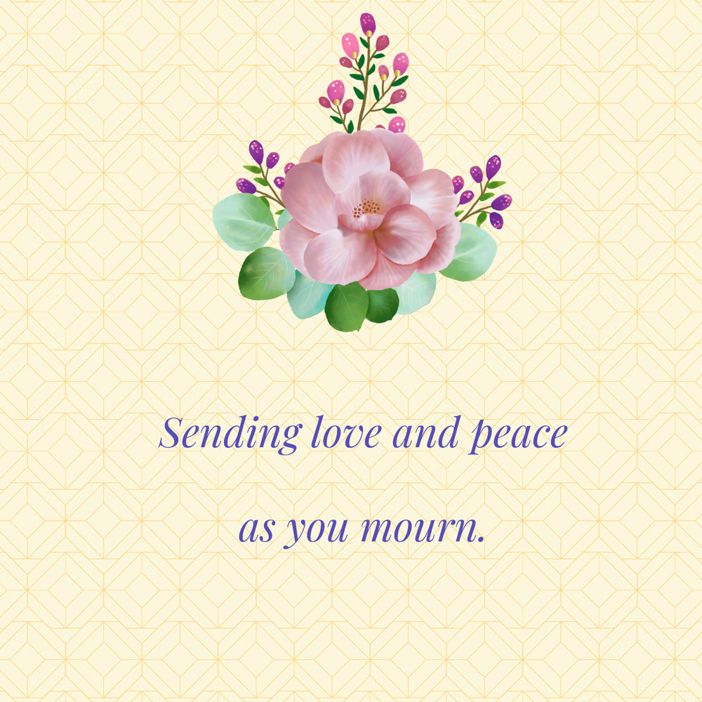 Sympathy Card Yellow Flowers