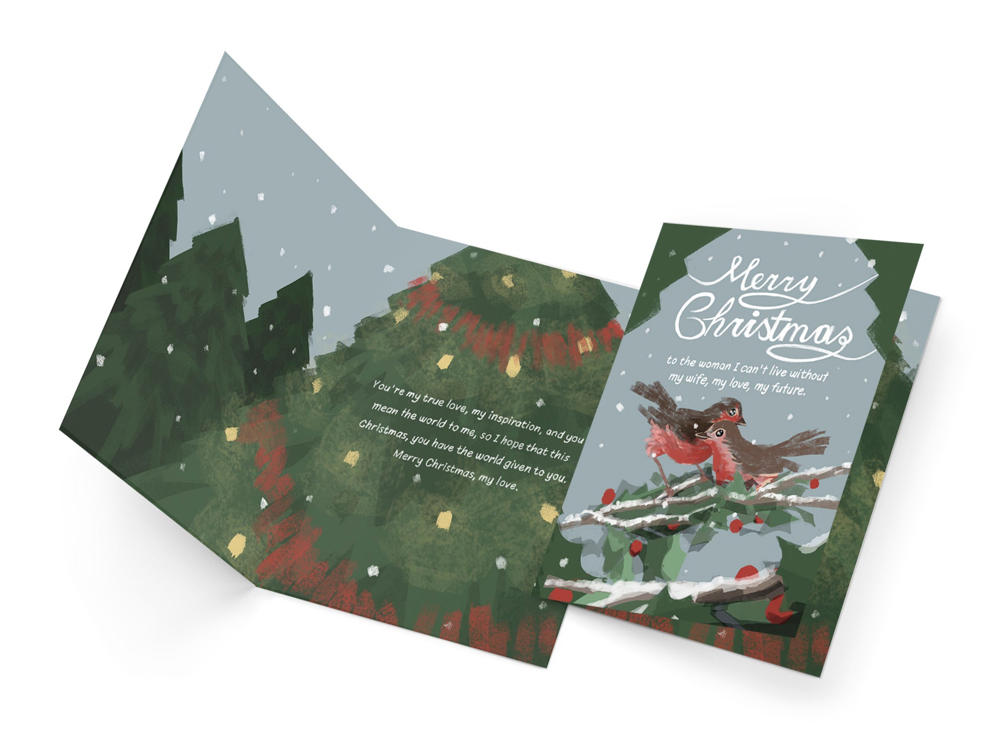 Christmas Card For Wife Love