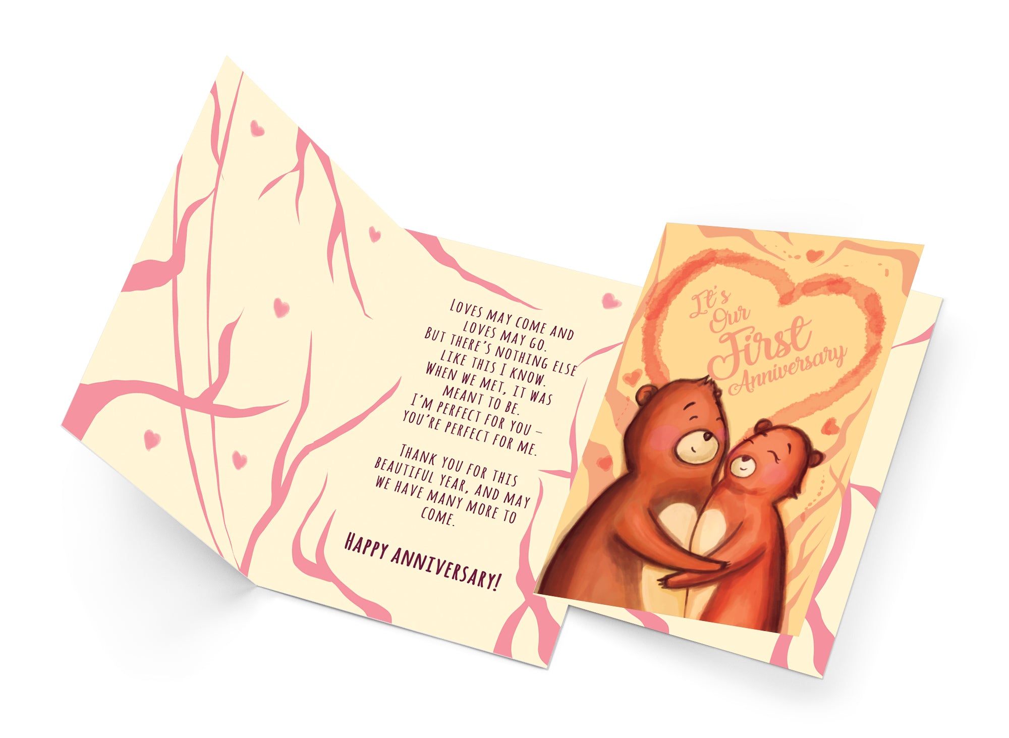 First(1st) Anniversary Card